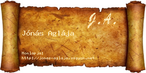 Jónás Aglája névjegykártya